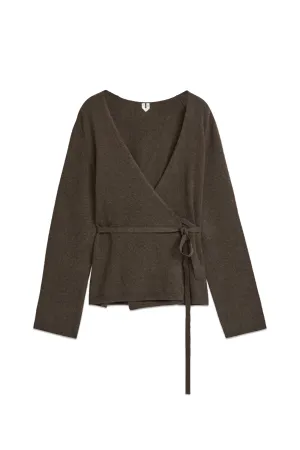 Cashmere-Wool Wrap Cardigan