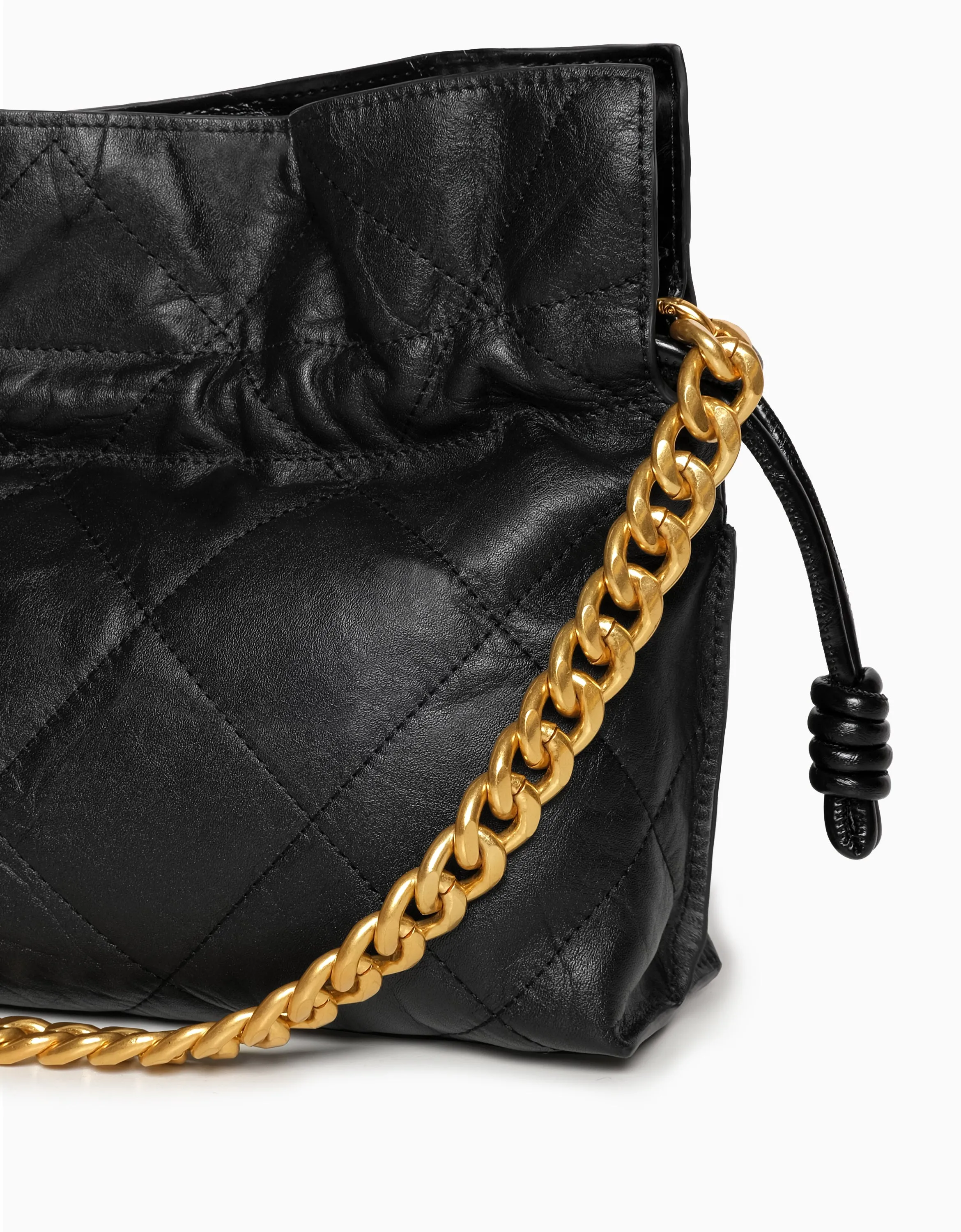 Chain & Leather Strap Bag