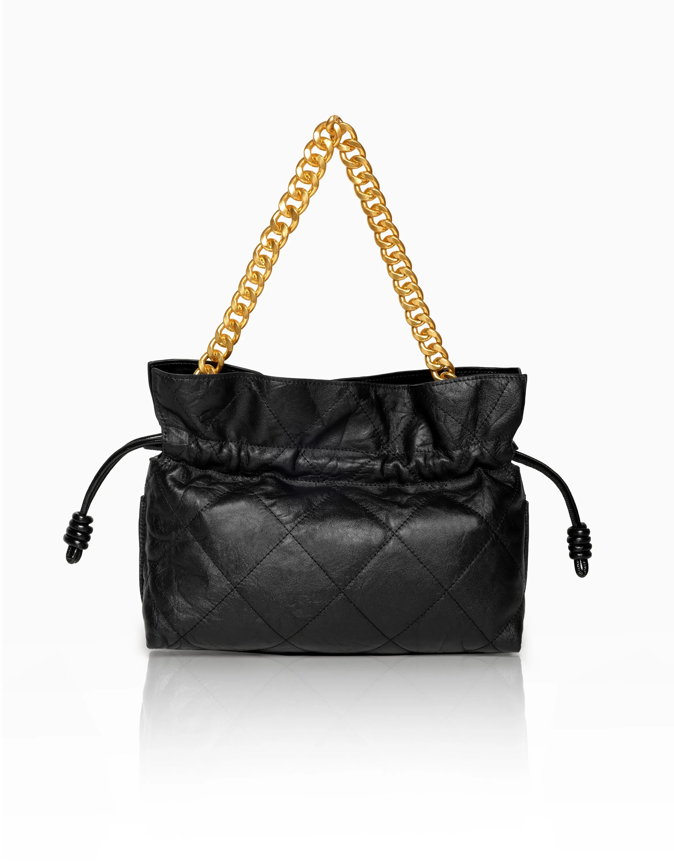 Chain & Leather Strap Bag