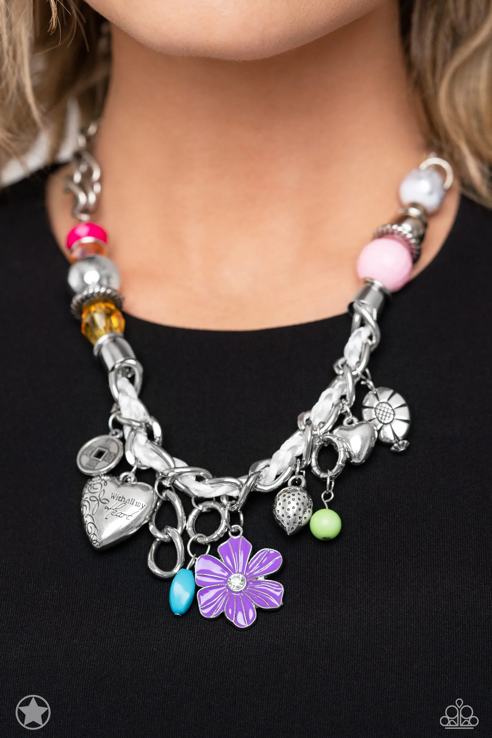 Charmed, I Am Sure - Multi Colored Necklace - Paparazzi Accessories