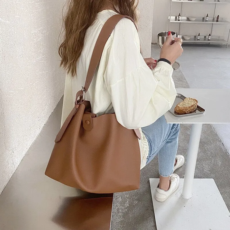 Christmas Gift vintage tote women shoulder bags designer handbags luxury soft pu leather messenger bag casual large capacity composite bag 2020