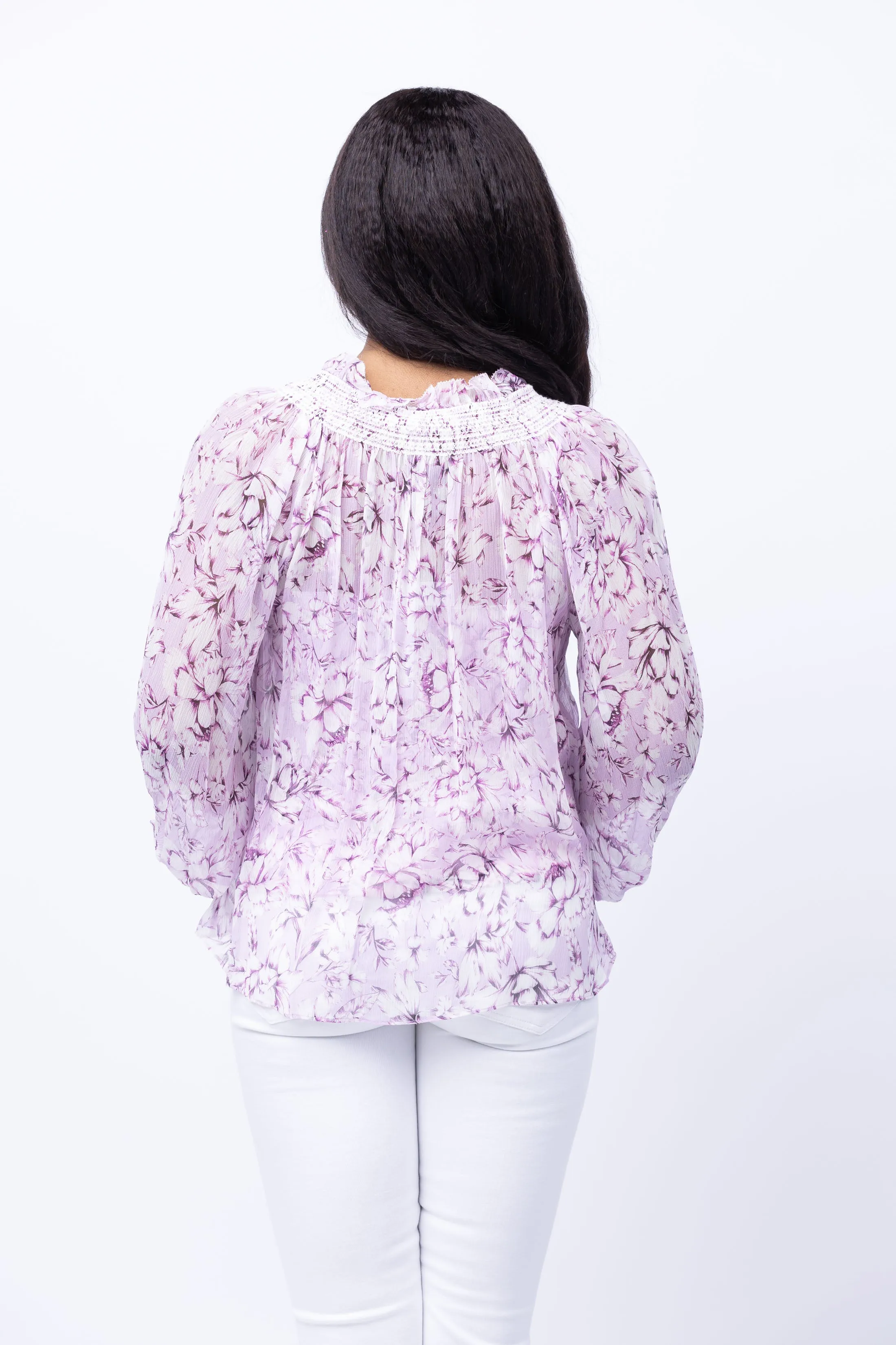 Christy Lynne Andrea Blouse Pink Vintage Floral