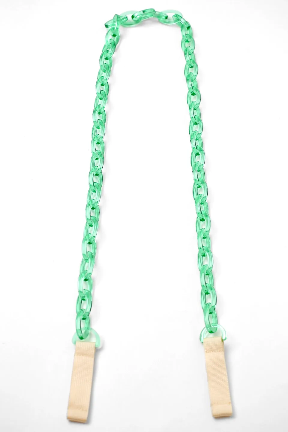 Clear Green Long Chain with Popcorn Bag Ears (Chain Only)