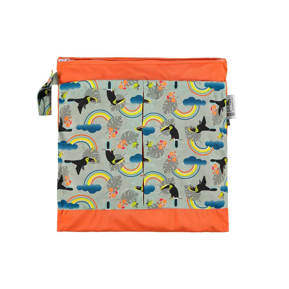 Close Pop-in Wet & Dry Double Pocket Reusable Nappy Storage Bag