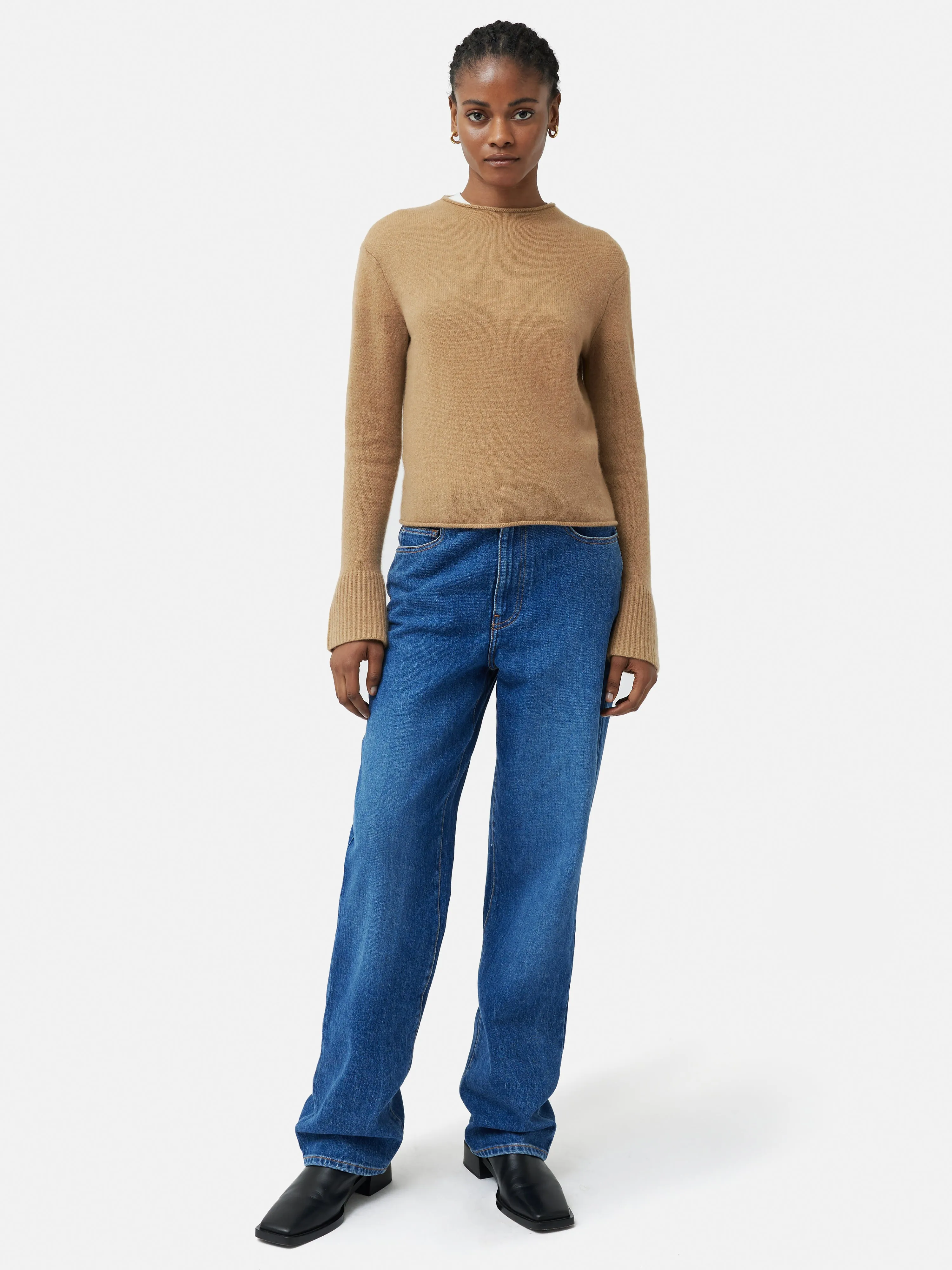 Cloud Cashmere Eldon Jumper | Camel