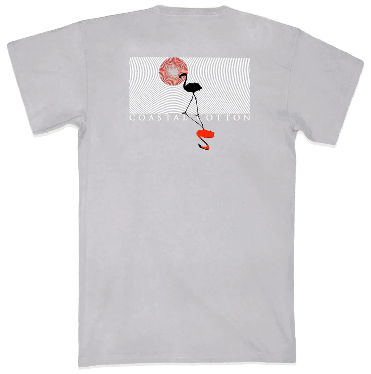 Coastal Cotton Flamingo SS Tee Light Grey