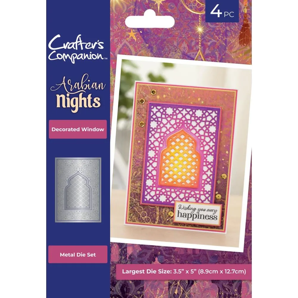 Crafter's Companion Arabian Nights Metal Dies Decorated Window