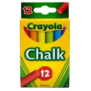 Crayola Chalk - Multi-Colored 12 nontoxic sticks