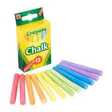 Crayola Chalk - Multi-Colored 12 nontoxic sticks