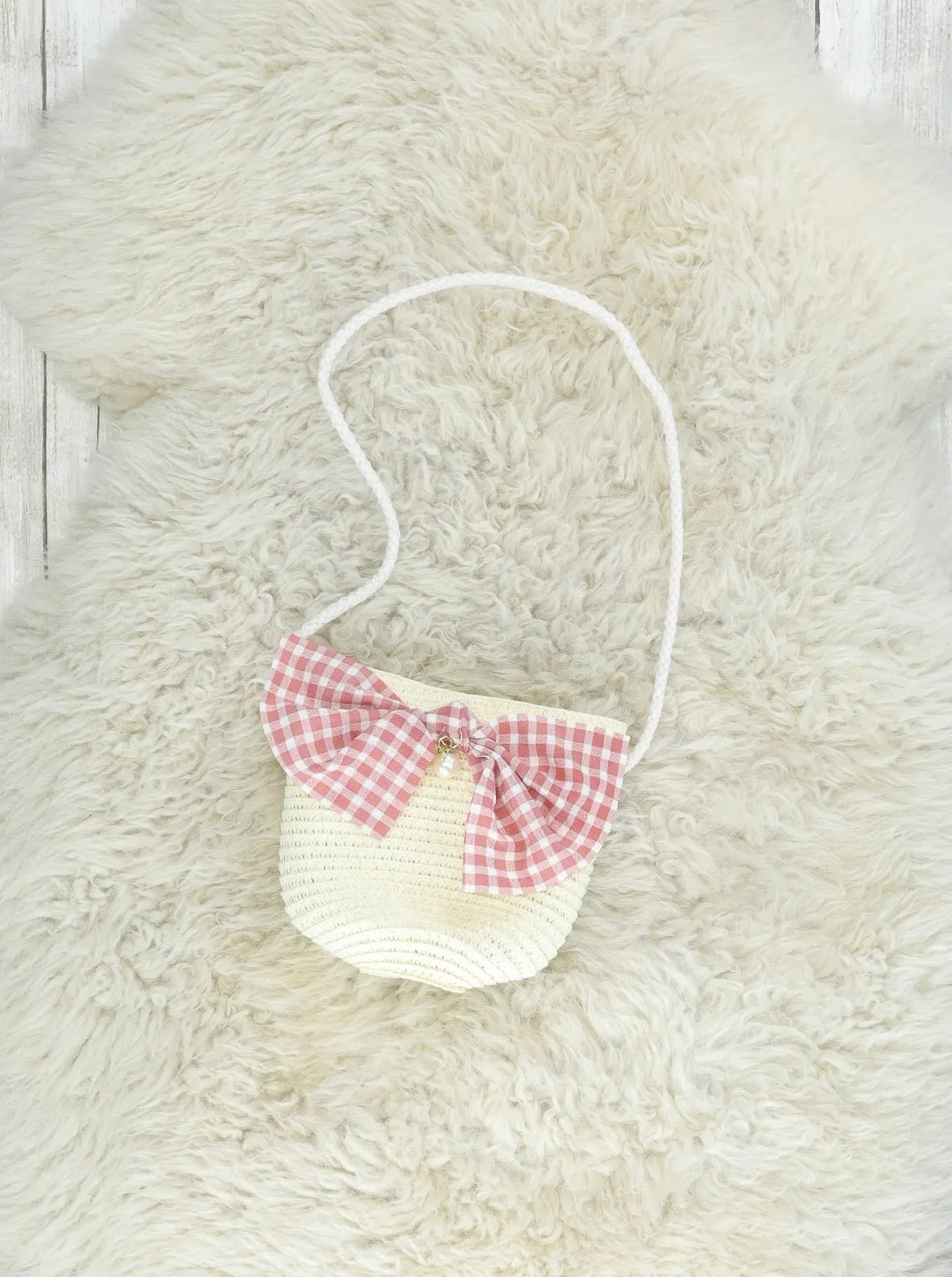 Cream Bucket Bag Purse