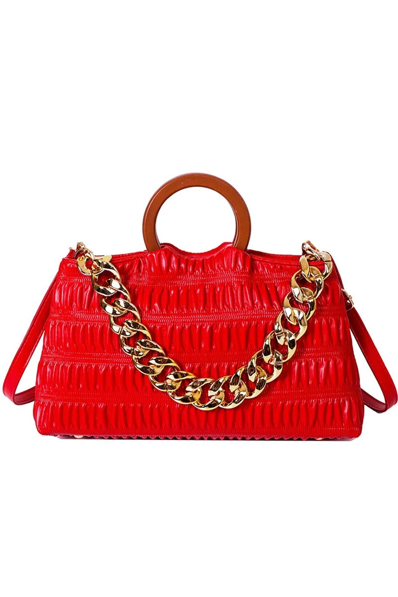 CUBAN CHAIN STRAP DANDY SHOULDER BAG