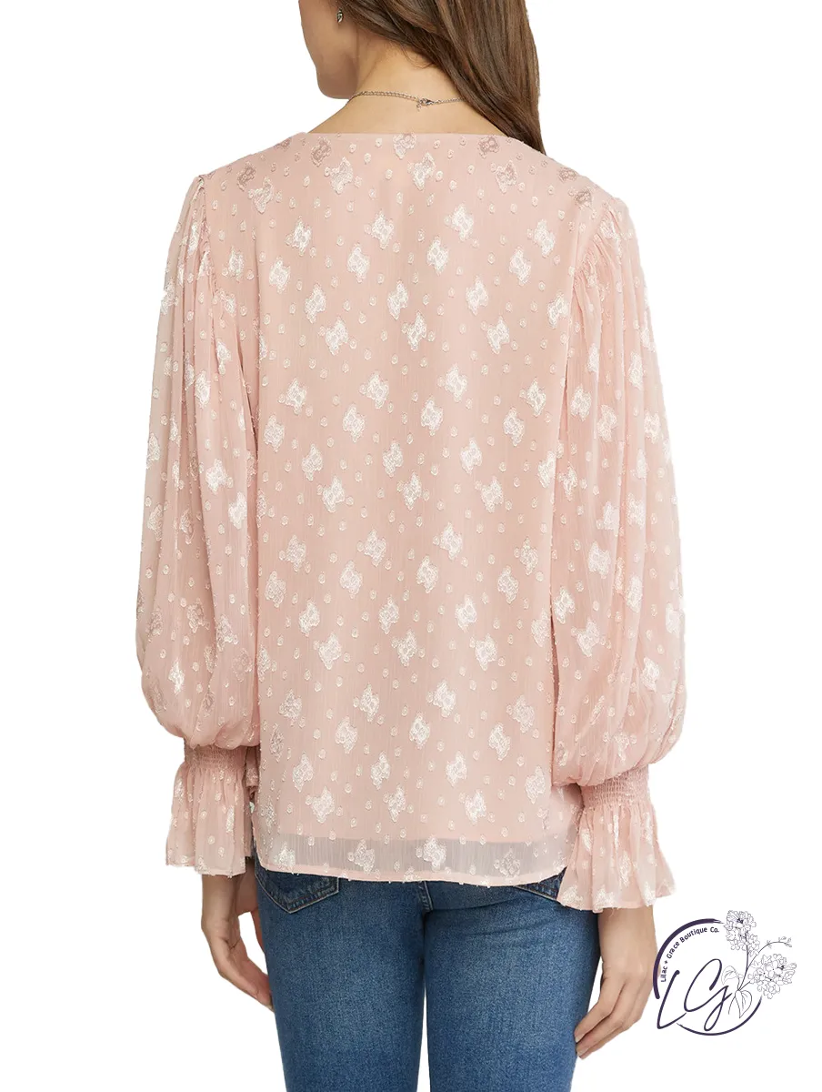 Curvy Flying Above Chiffon Blouse