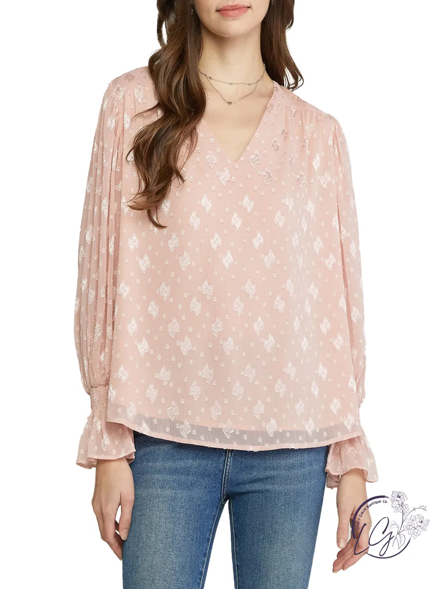 Curvy Flying Above Chiffon Blouse