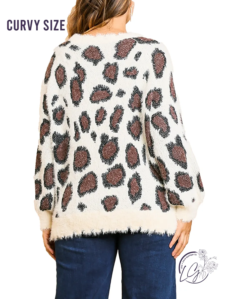 Curvy Leopard Ways Sweater