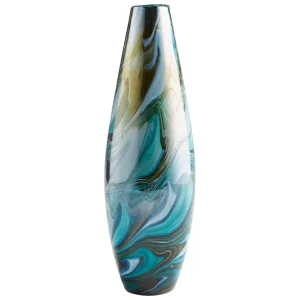 Cyan Design 09502 Chalcedony Vase - Multi Colored Blue - Medium