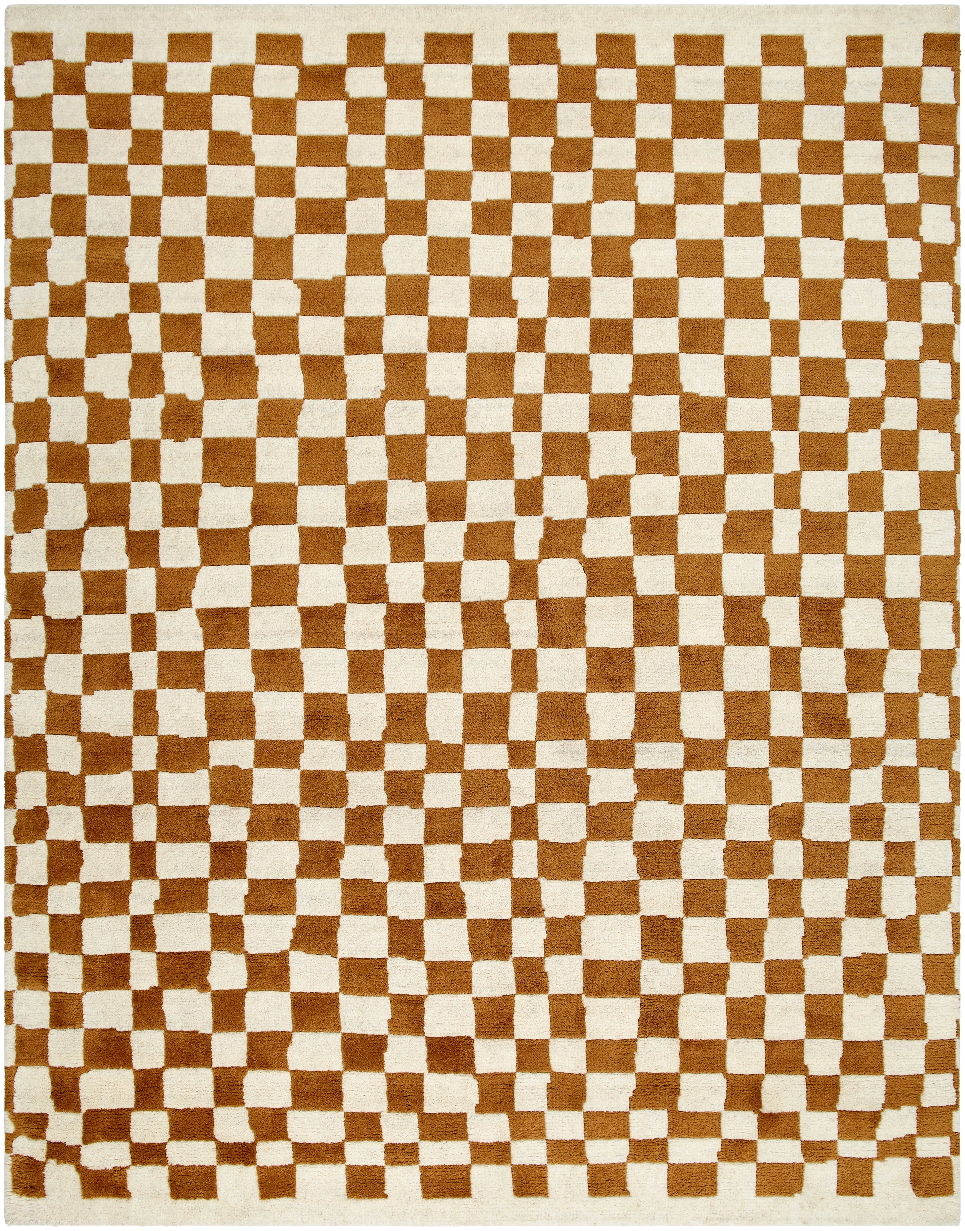 Damian Camel Checkered Rug