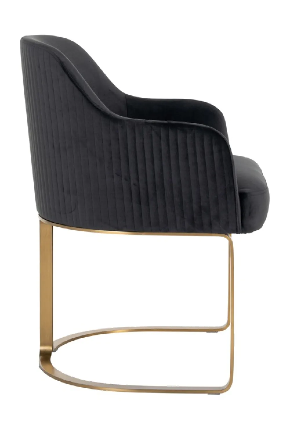 Dark Gray Velvet Armchair | OROA Hadley