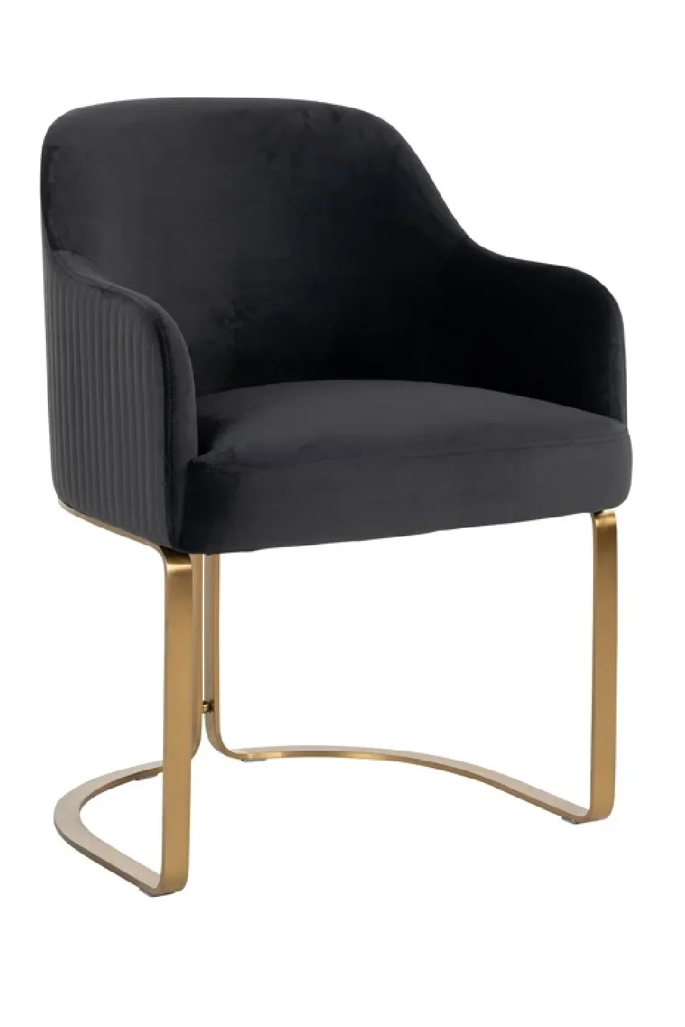 Dark Gray Velvet Armchair | OROA Hadley