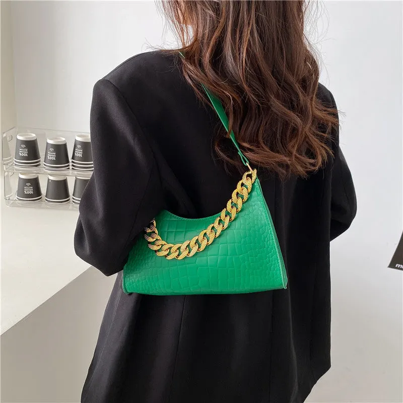 Diamond Metal Chain Shoulder Bags