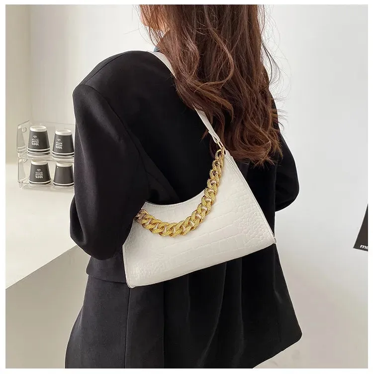 Diamond Metal Chain Shoulder Bags