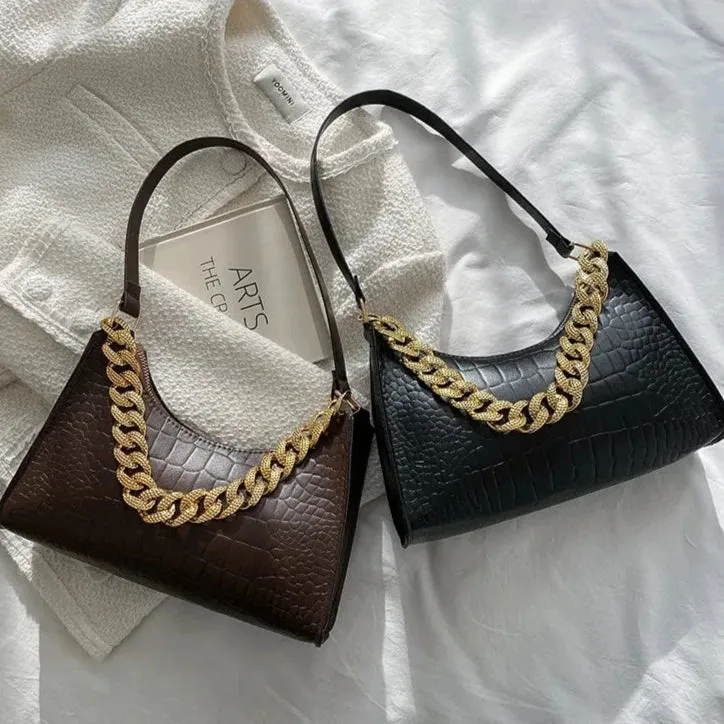 Diamond Metal Chain Shoulder Bags