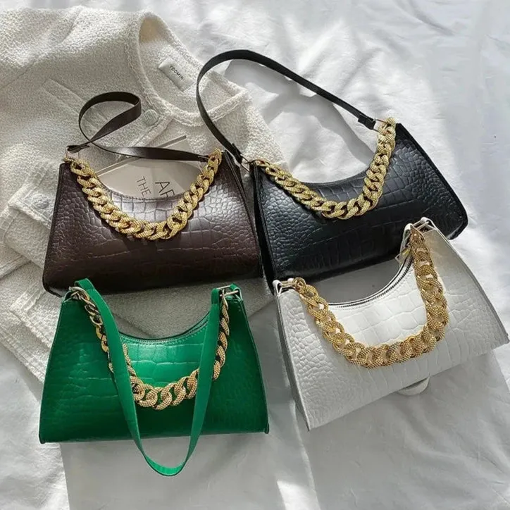 Diamond Metal Chain Shoulder Bags