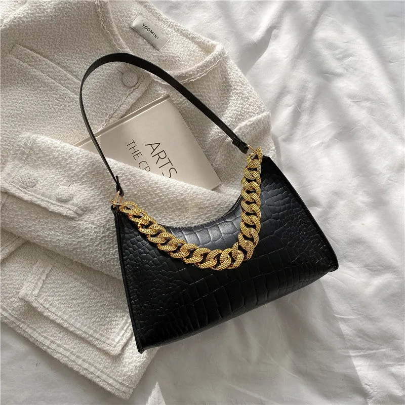 Diamond Metal Chain Shoulder Bags