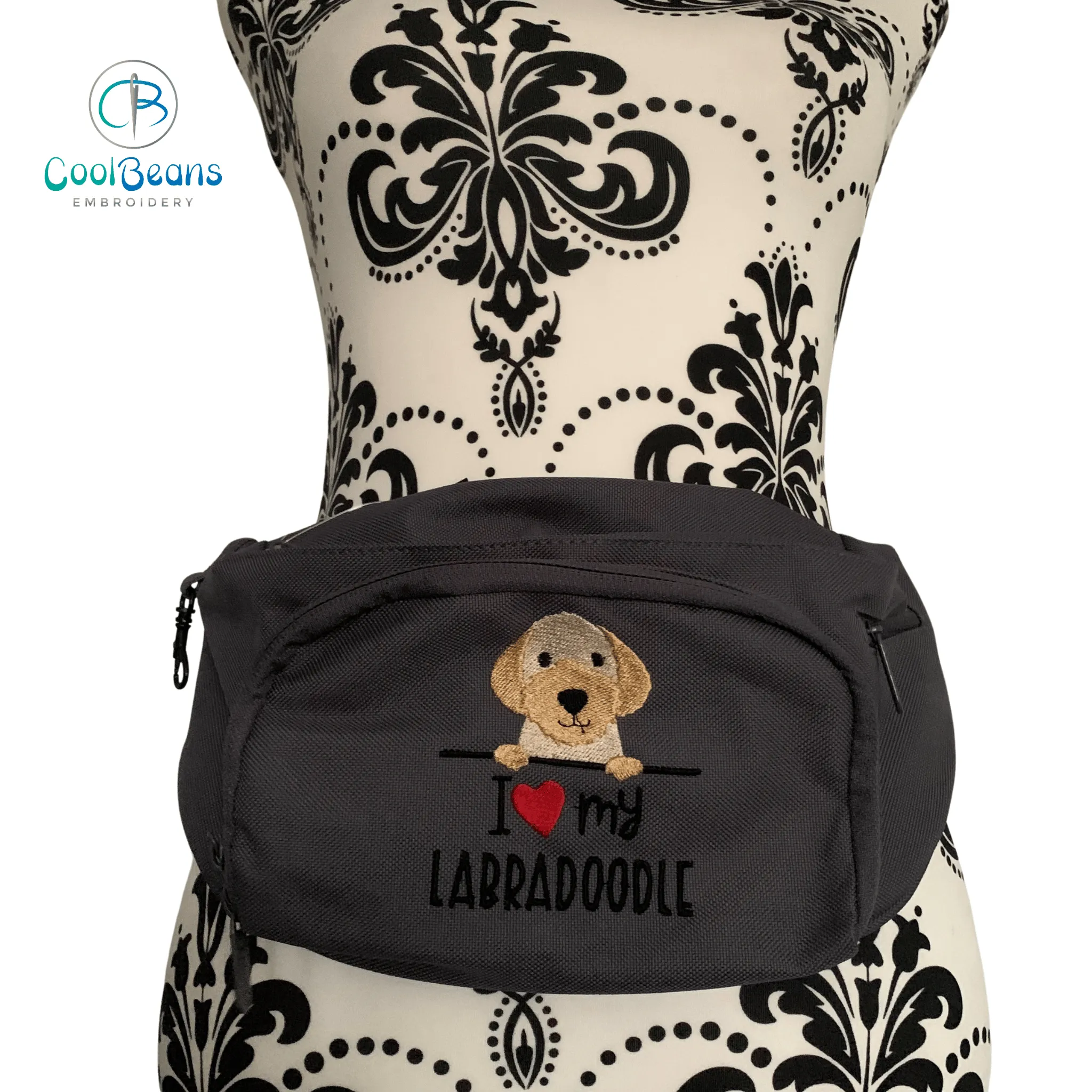 Dog Walking - I Love Labradoodle - Belt Bag / 4 Zip Bumbag