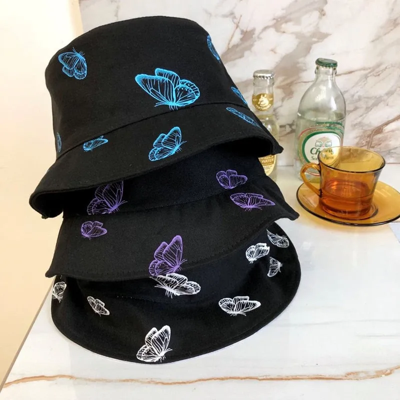 Double Sided Bucket Hat | Beach Hat | Sun hat | Summer Hat | Foldable Hat | Garden Hat | Outdoor Hat | Butterfly Hat | Reversible Bucket Hat