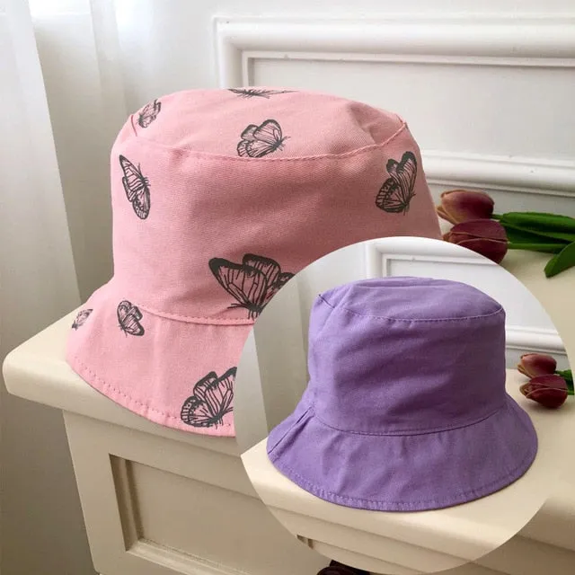 Double Sided Bucket Hat | Beach Hat | Sun hat | Summer Hat | Foldable Hat | Garden Hat | Outdoor Hat | Butterfly Hat | Reversible Bucket Hat