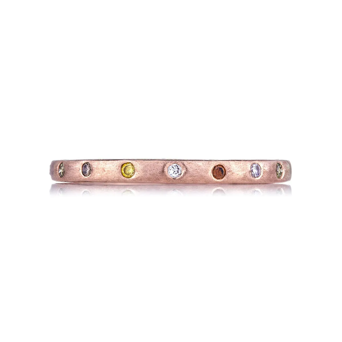 Dunes Narrow Multi-Color Diamond Brushed Band