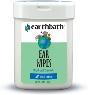 EarthBath Witch Hazel Fragrance Free Ear Wipes for Dogs and Cats