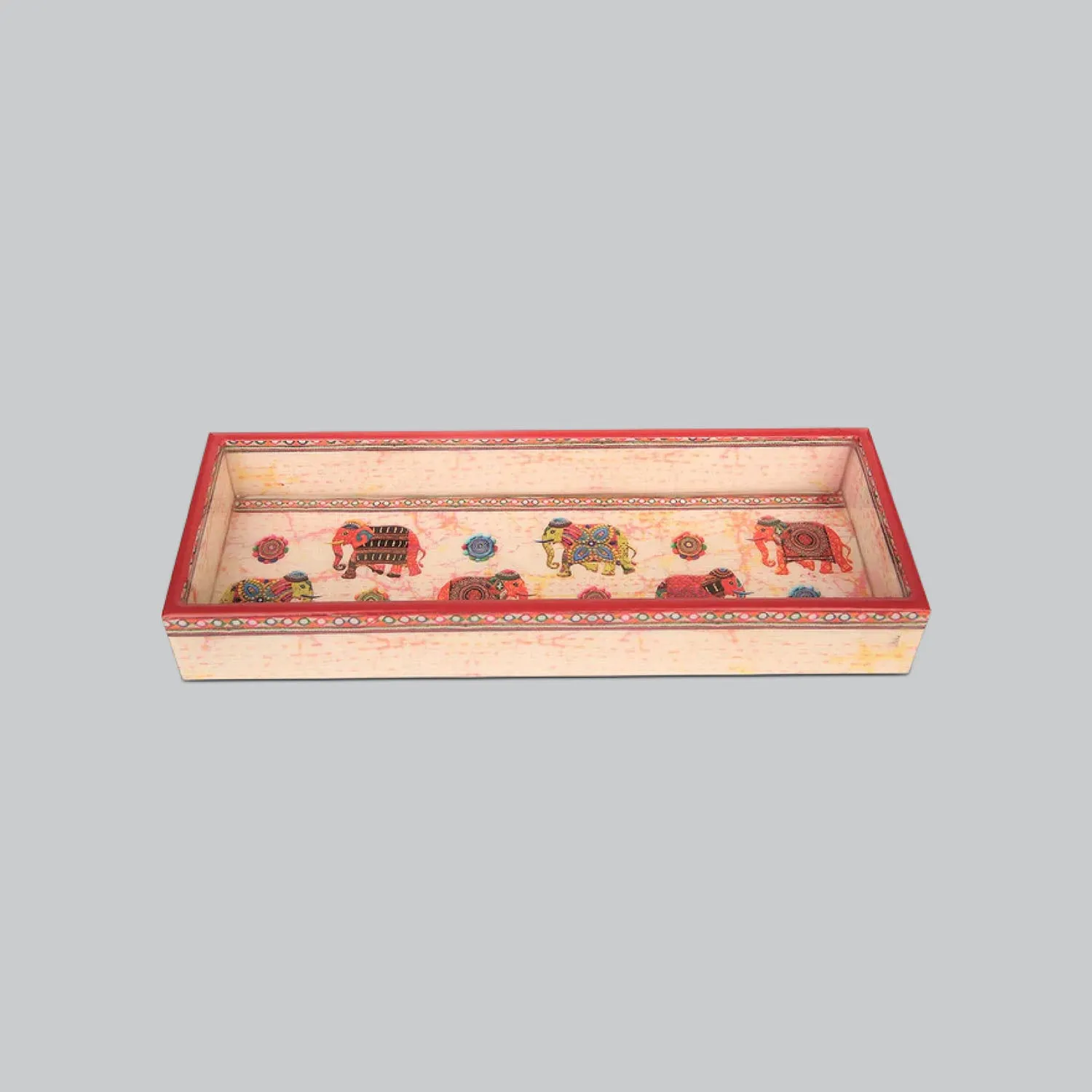 Elephant Fabrication Rectangle Enamel Pen Tray