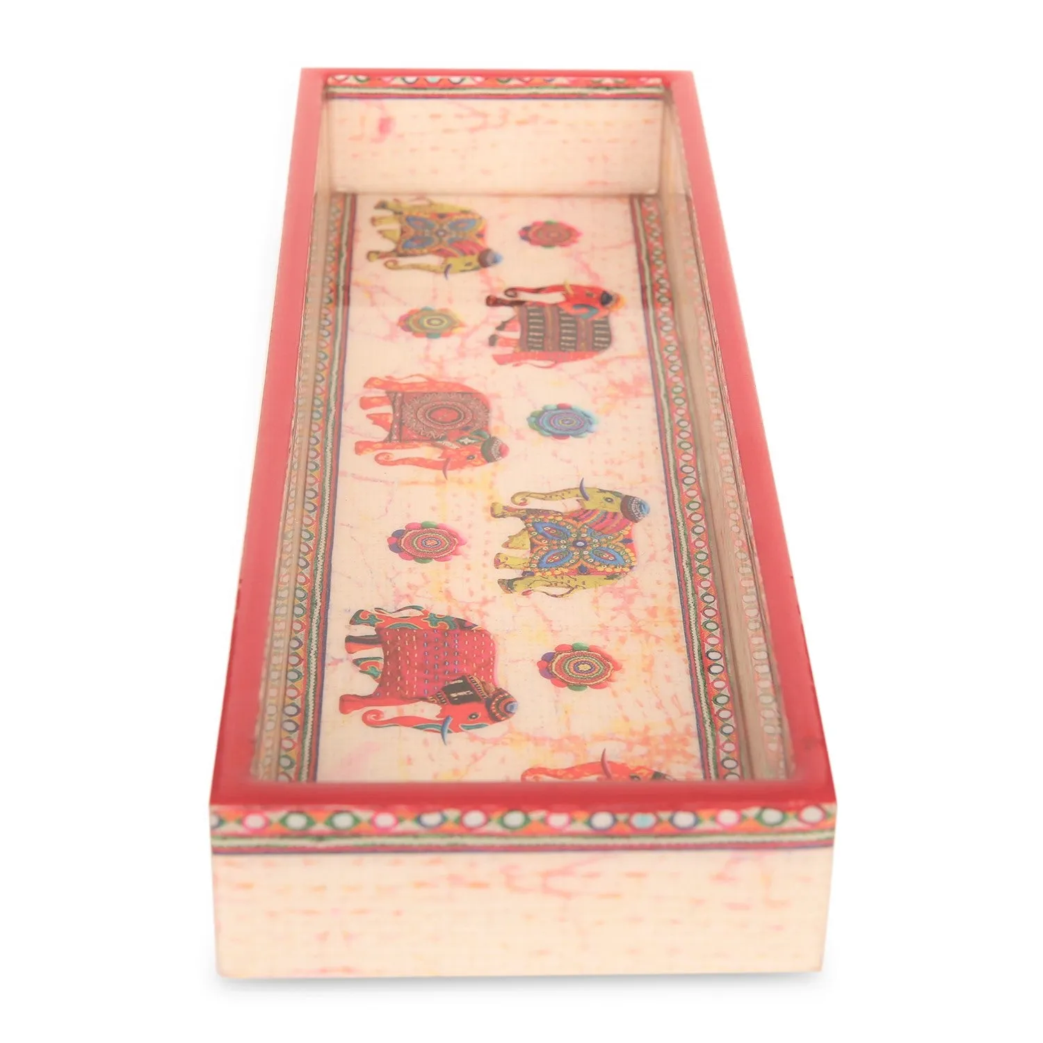 Elephant Fabrication Rectangle Enamel Pen Tray