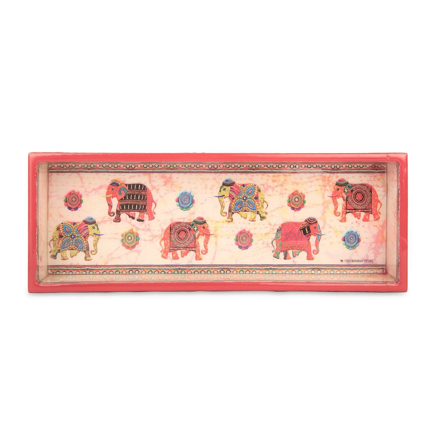 Elephant Fabrication Rectangle Enamel Pen Tray