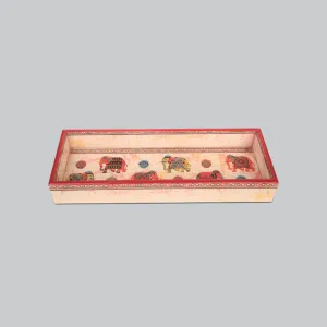 Elephant Fabrication Rectangle Enamel Pen Tray