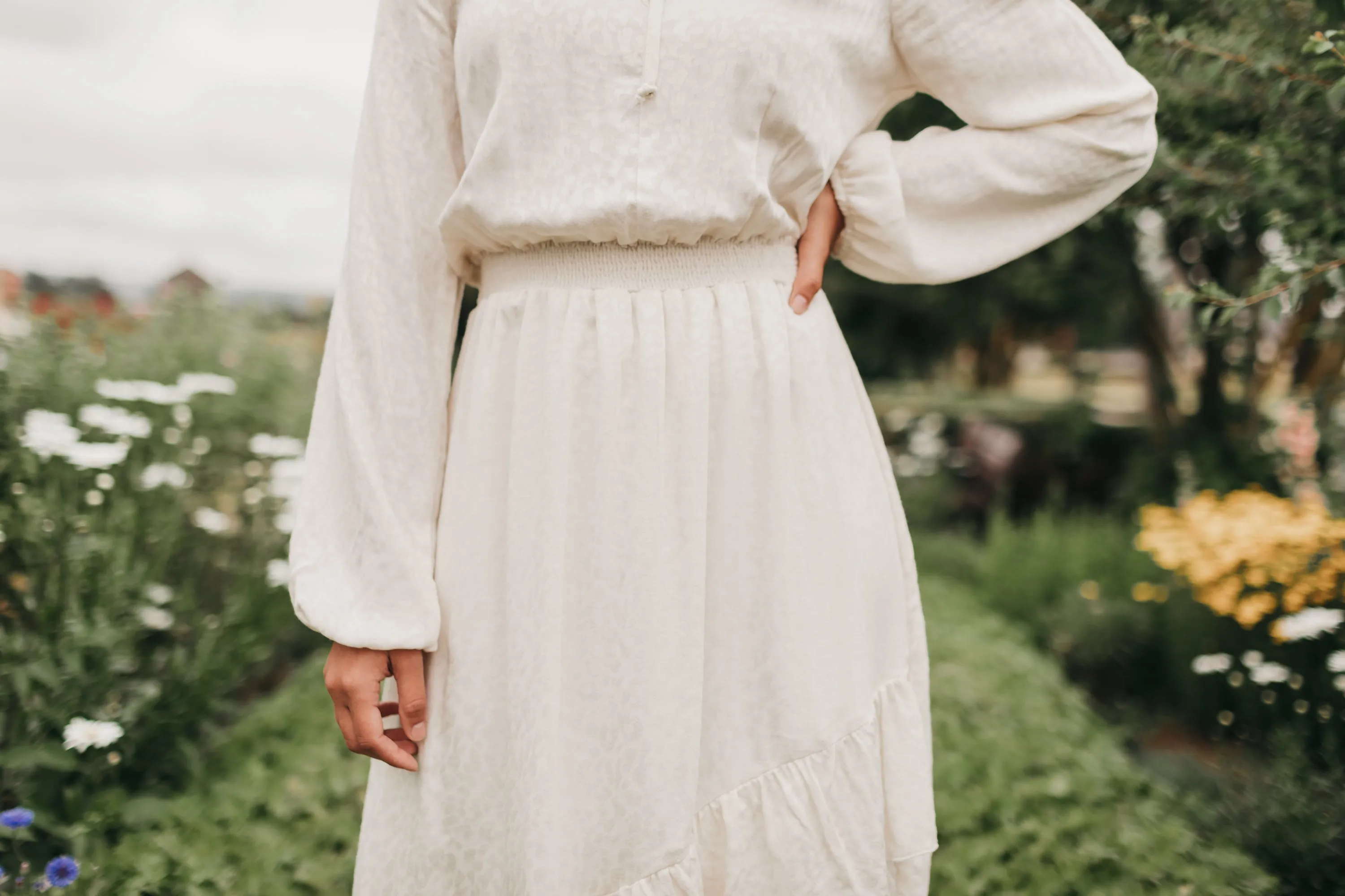 Elizabeth Dress in Off White