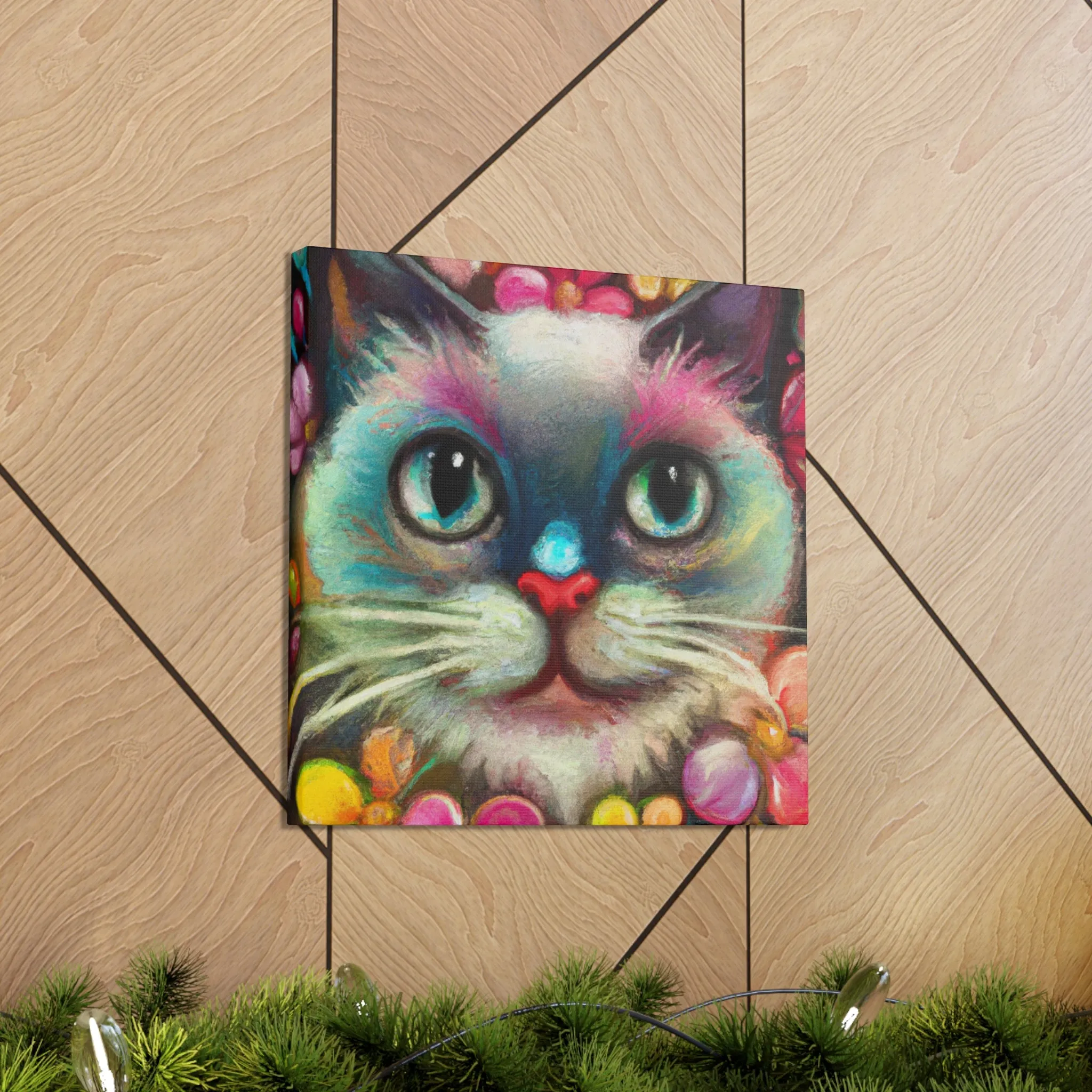 Feline FloraFade - Canvas