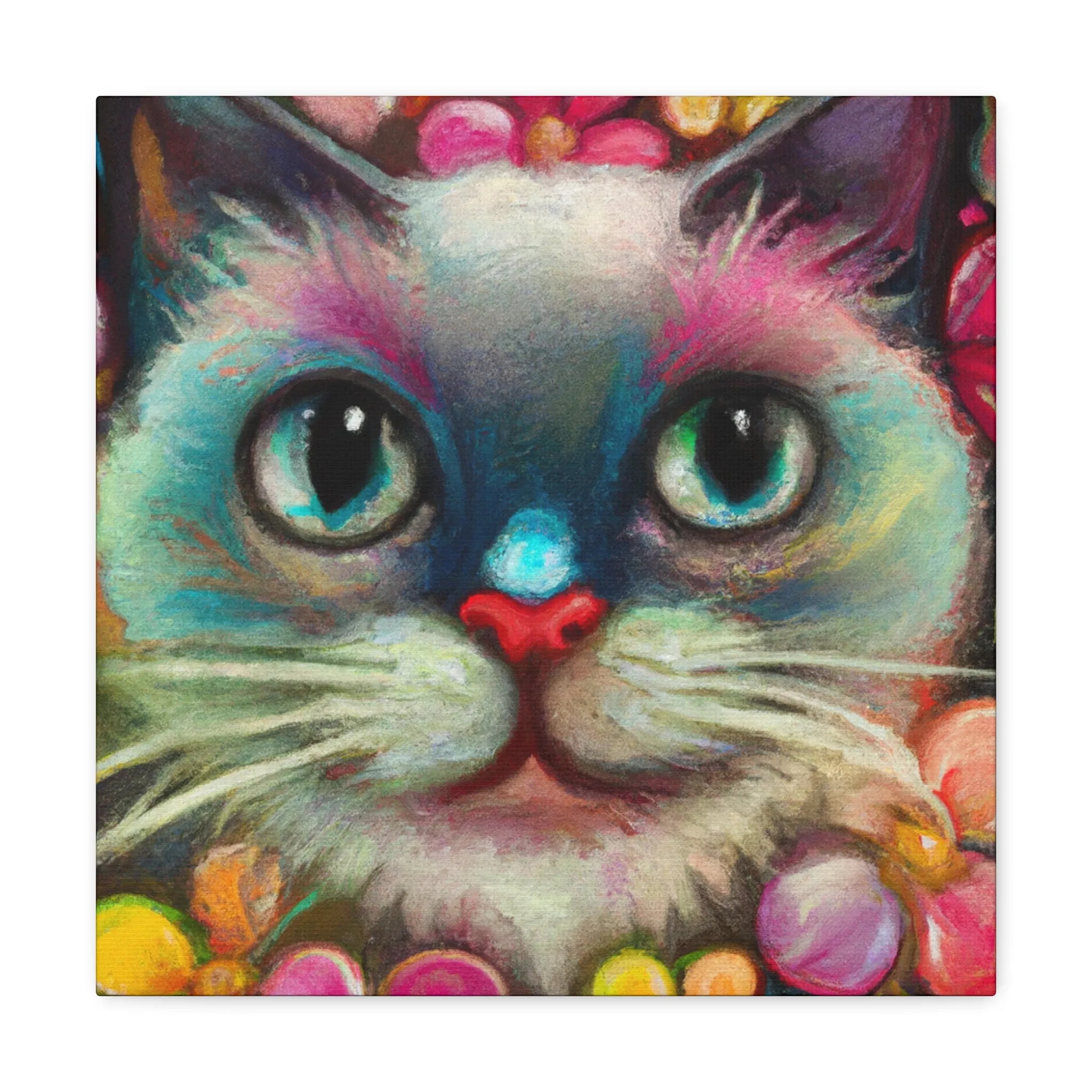 Feline FloraFade - Canvas