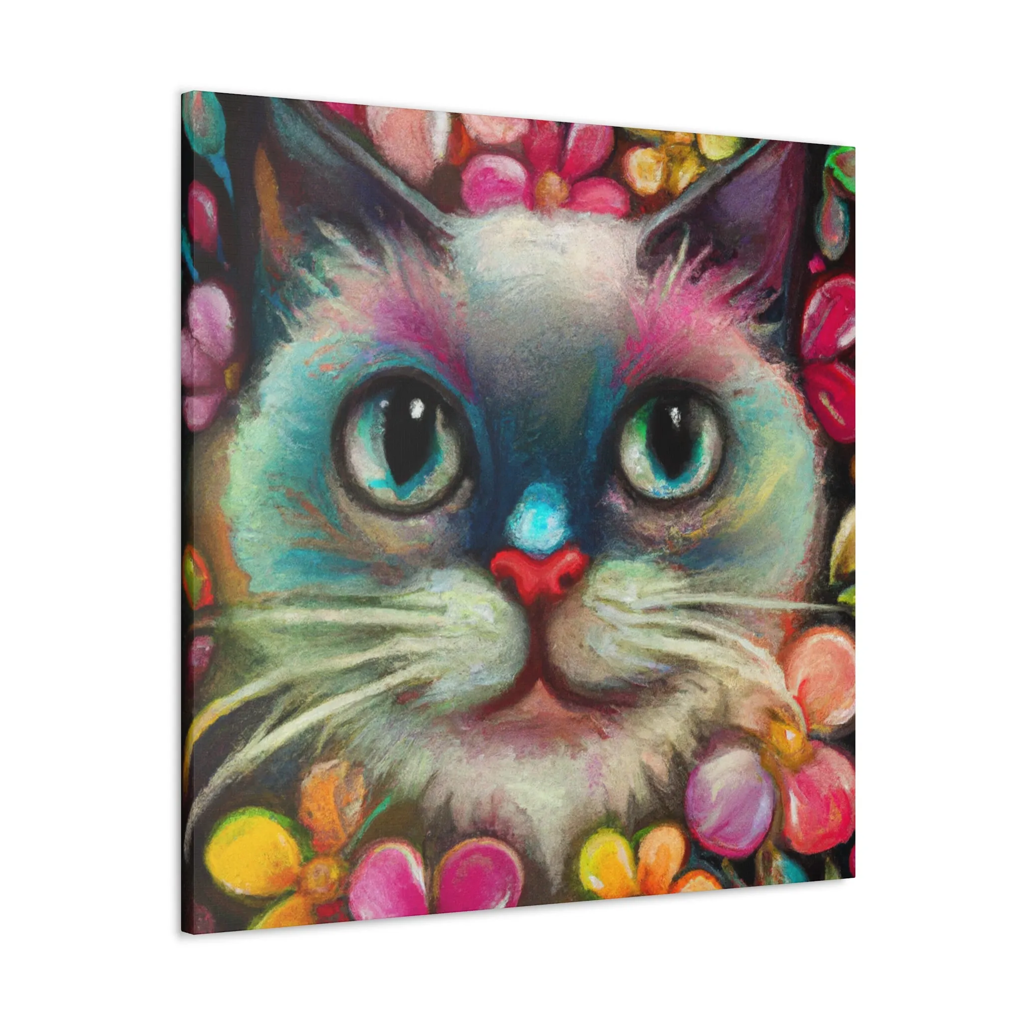 Feline FloraFade - Canvas