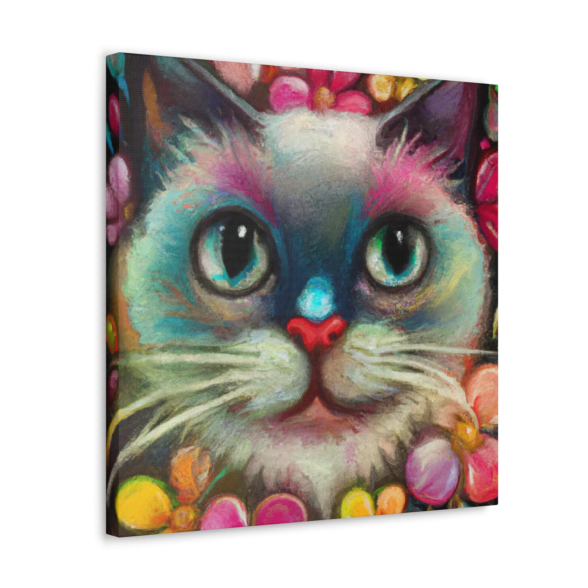 Feline FloraFade - Canvas