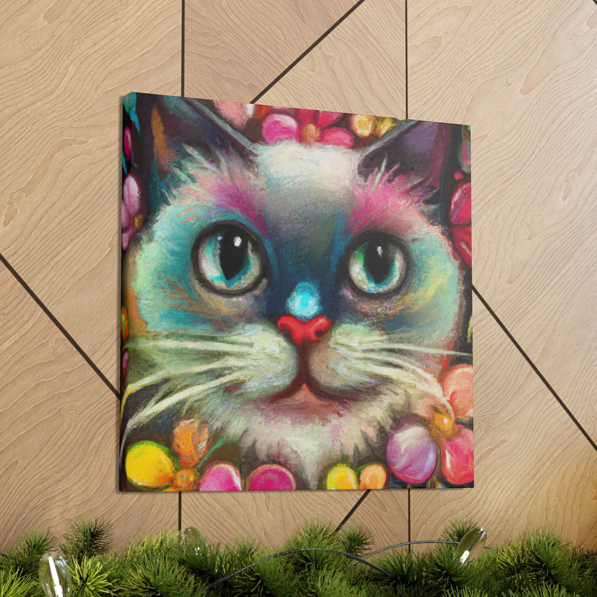 Feline FloraFade - Canvas