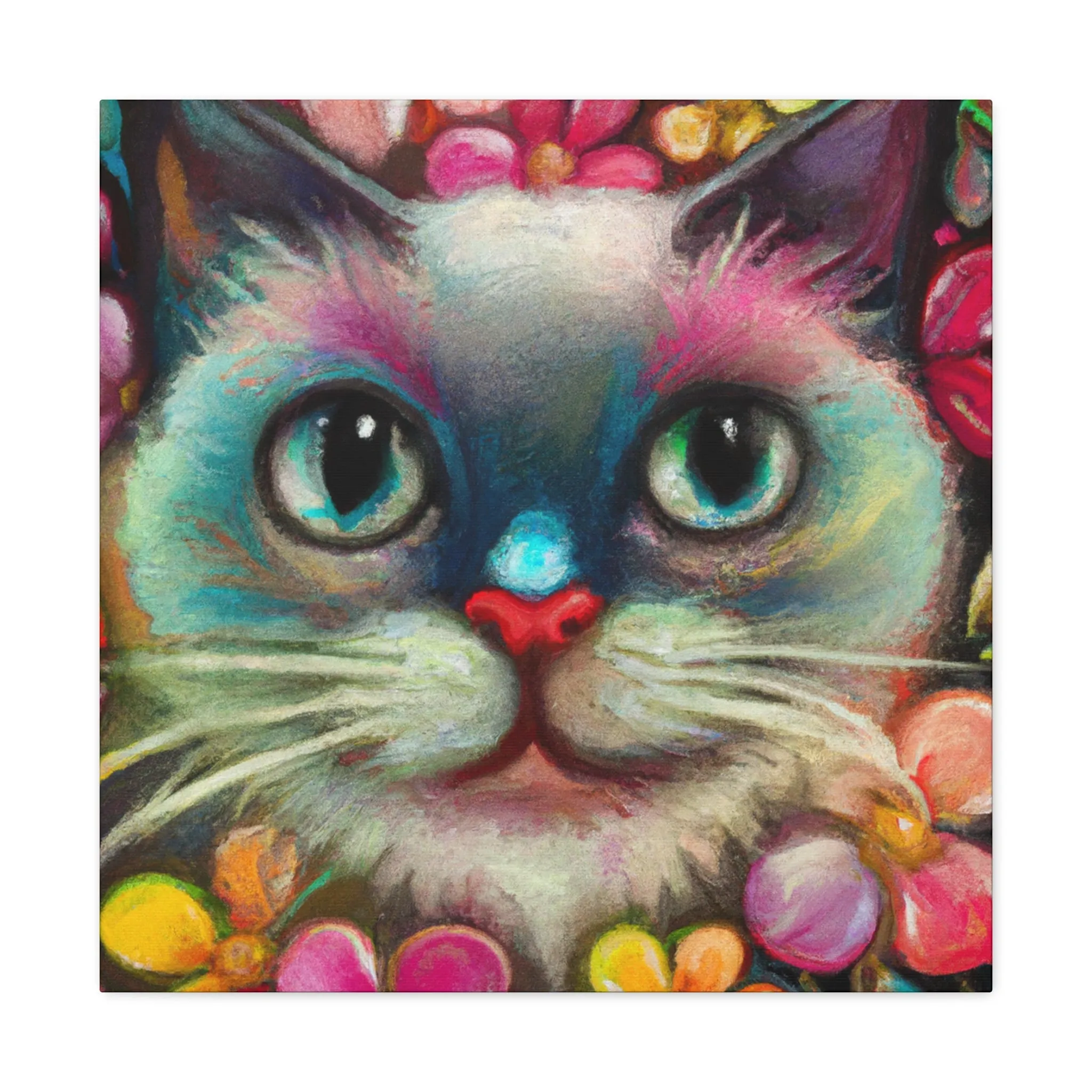 Feline FloraFade - Canvas