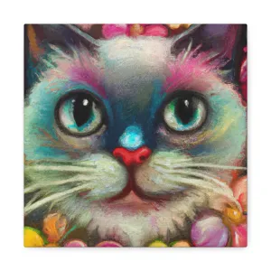 Feline FloraFade - Canvas