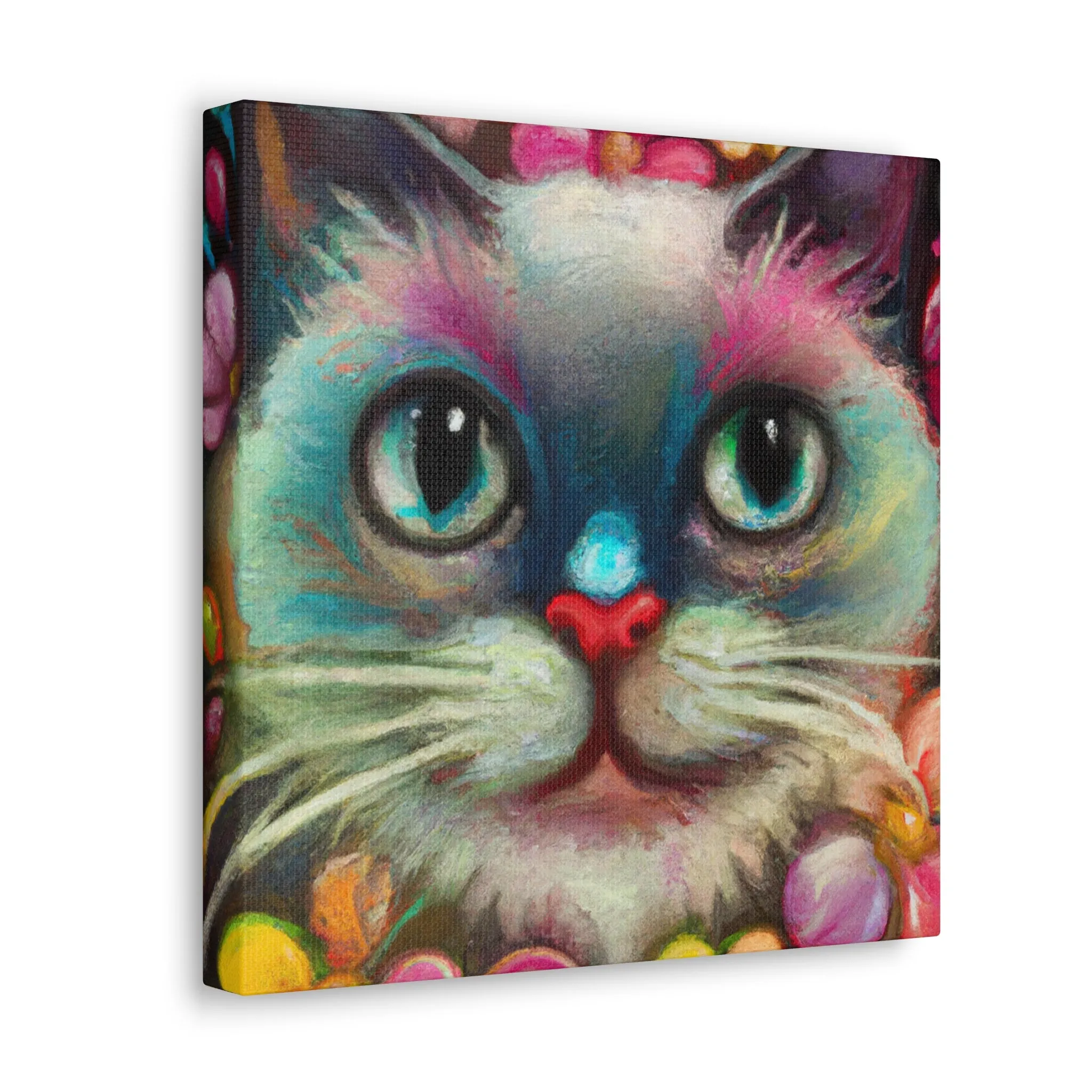 Feline FloraFade - Canvas