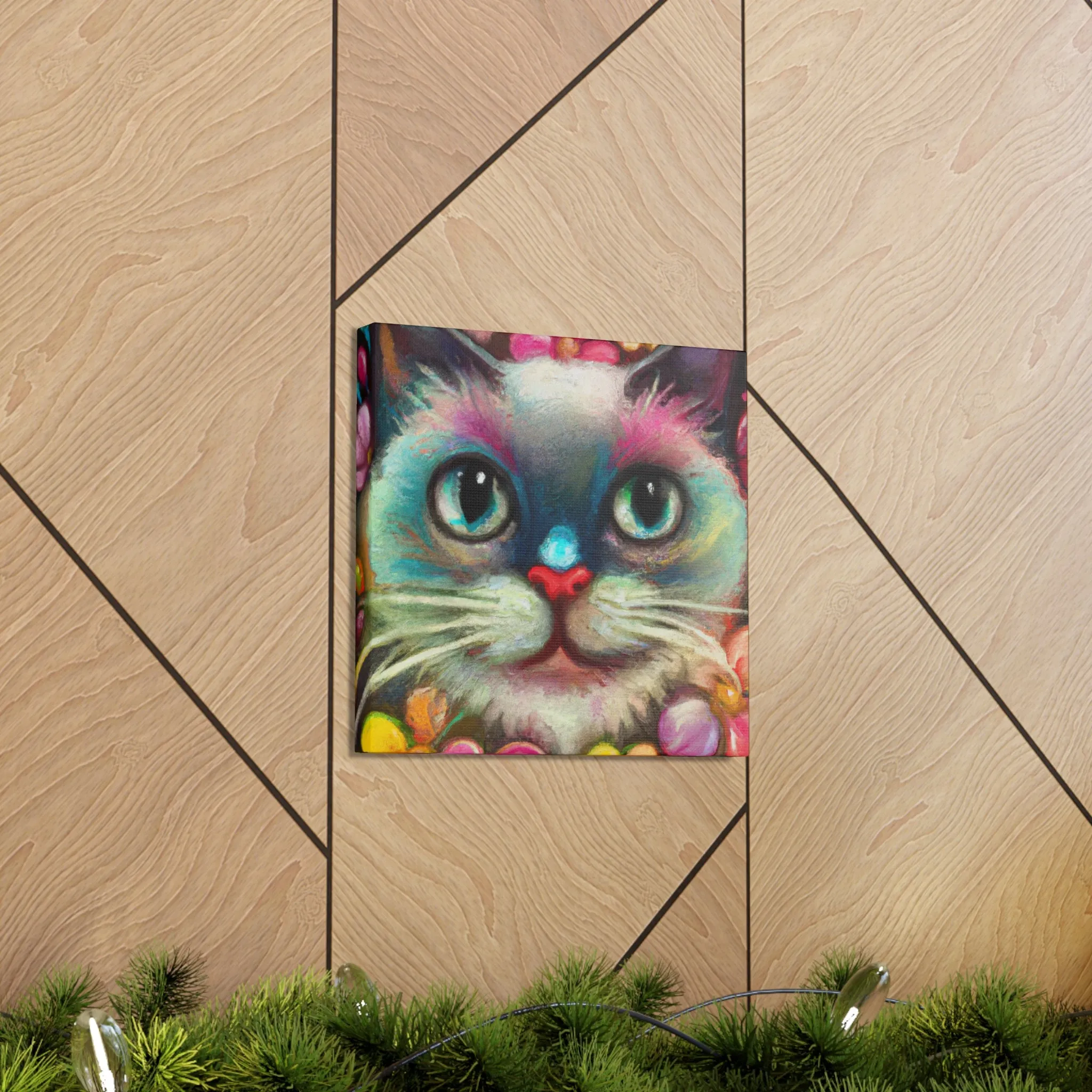 Feline FloraFade - Canvas