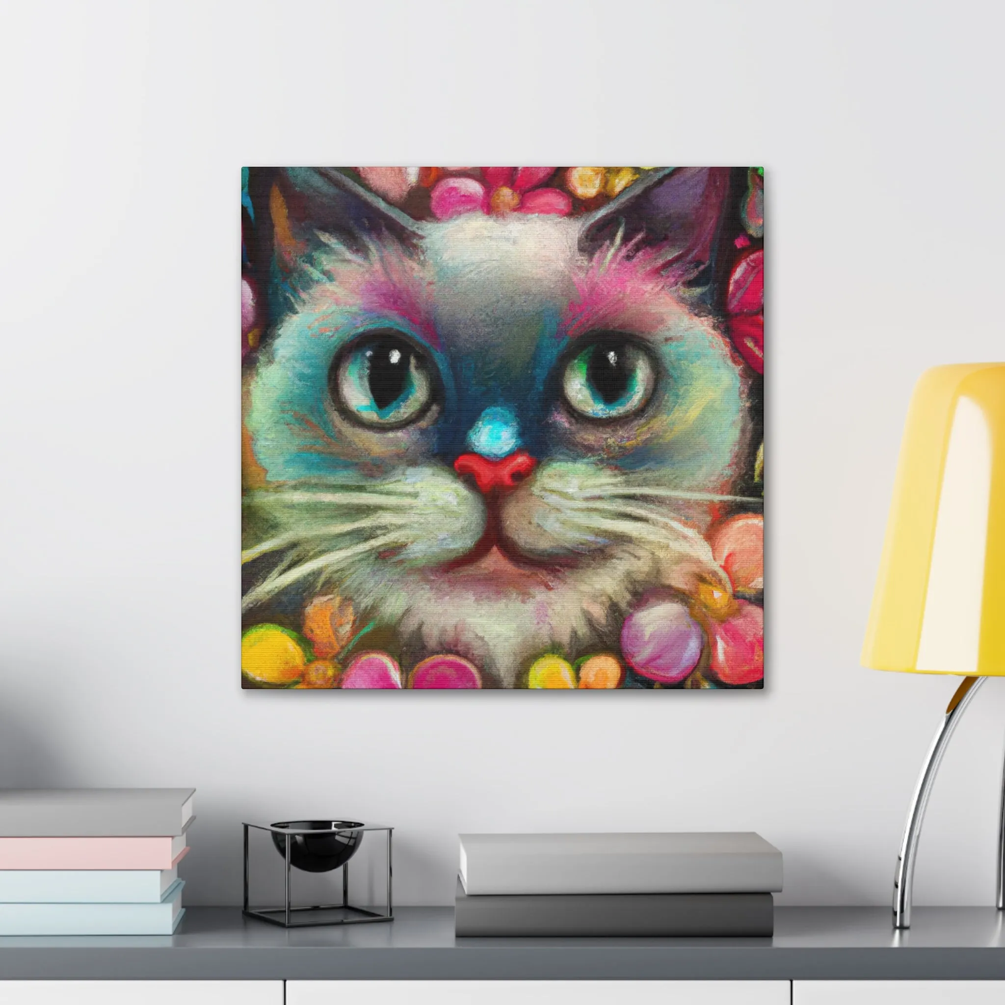 Feline FloraFade - Canvas