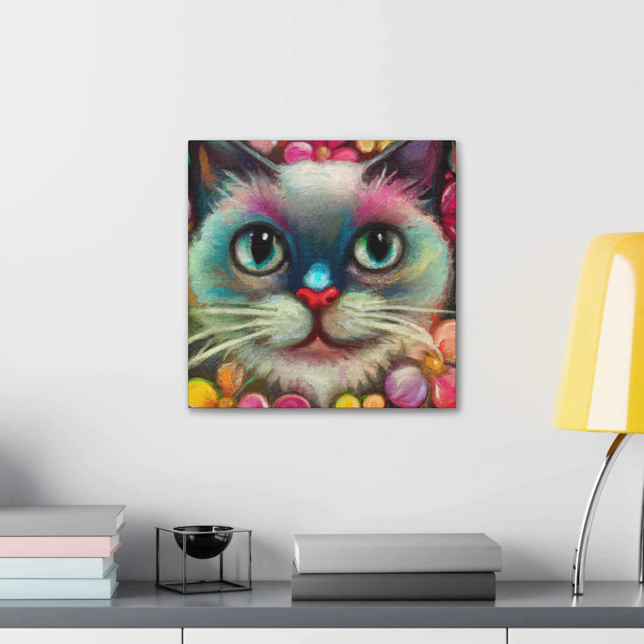 Feline FloraFade - Canvas