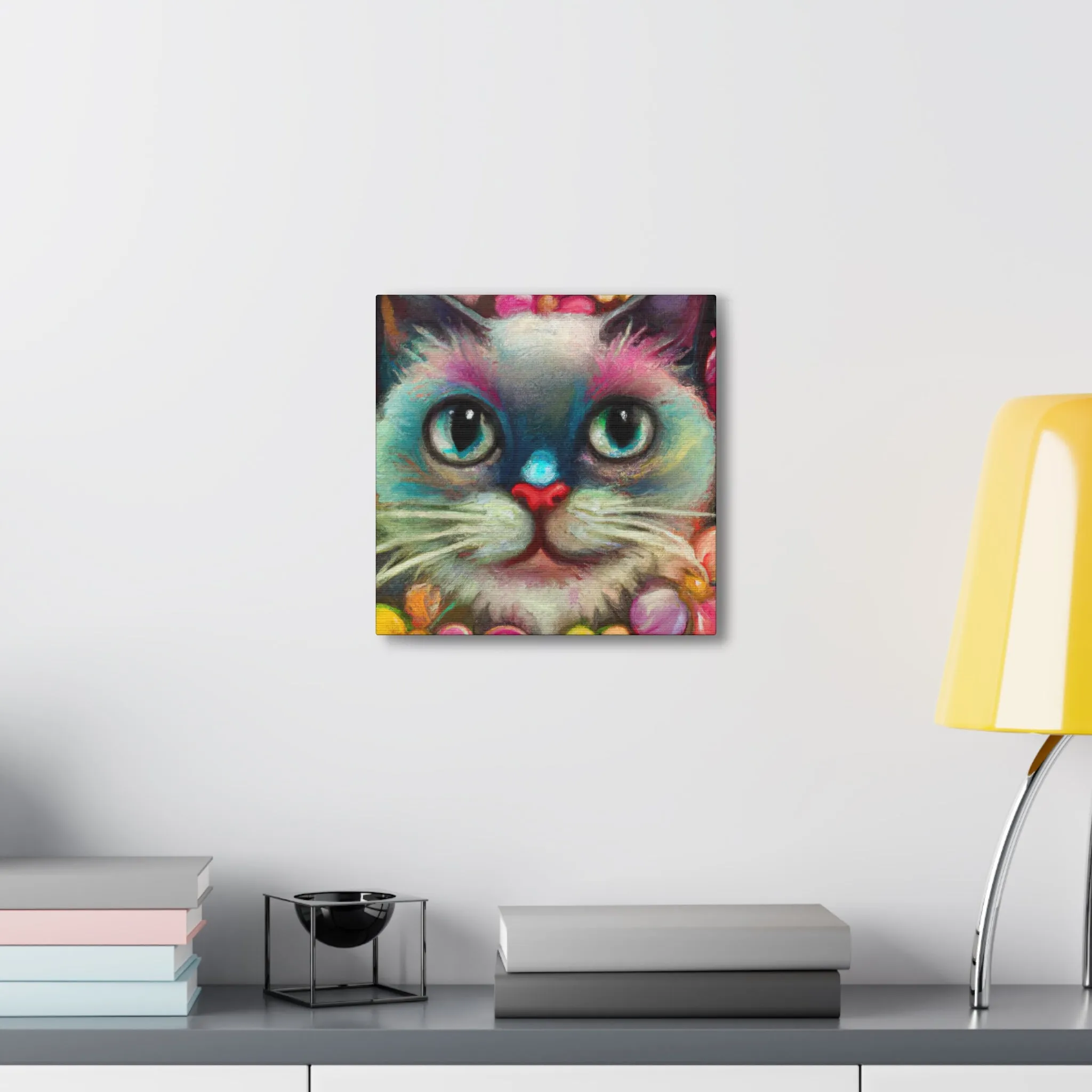 Feline FloraFade - Canvas