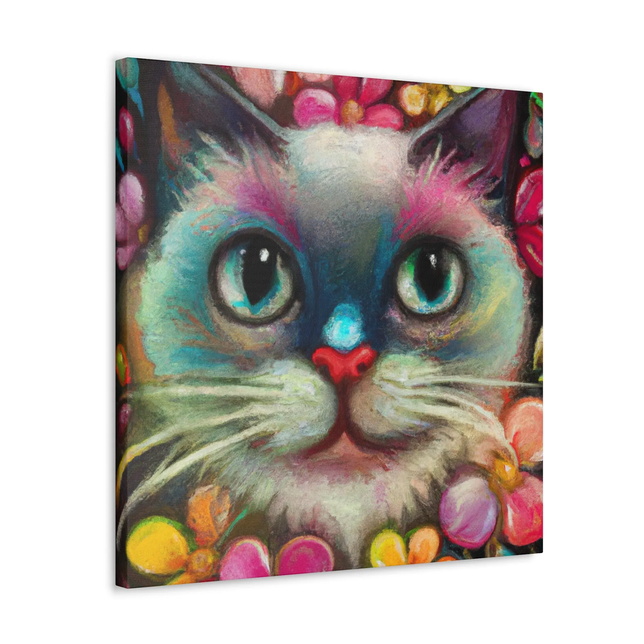 Feline FloraFade - Canvas